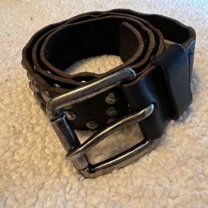 Leather Belt with metal studs
